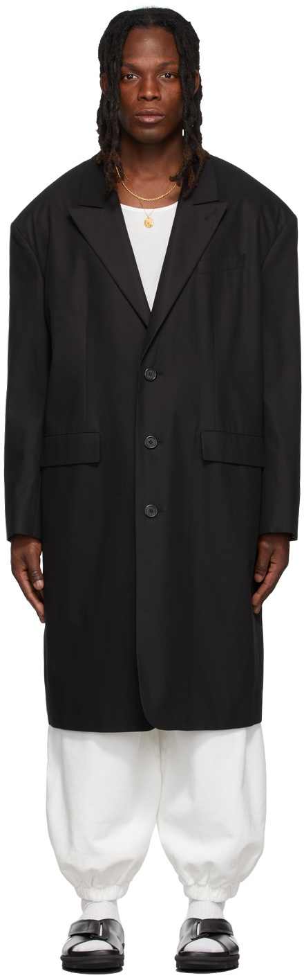 Photo: LU'U DAN SSENSE Exclusive Black 90's Tailored Coat