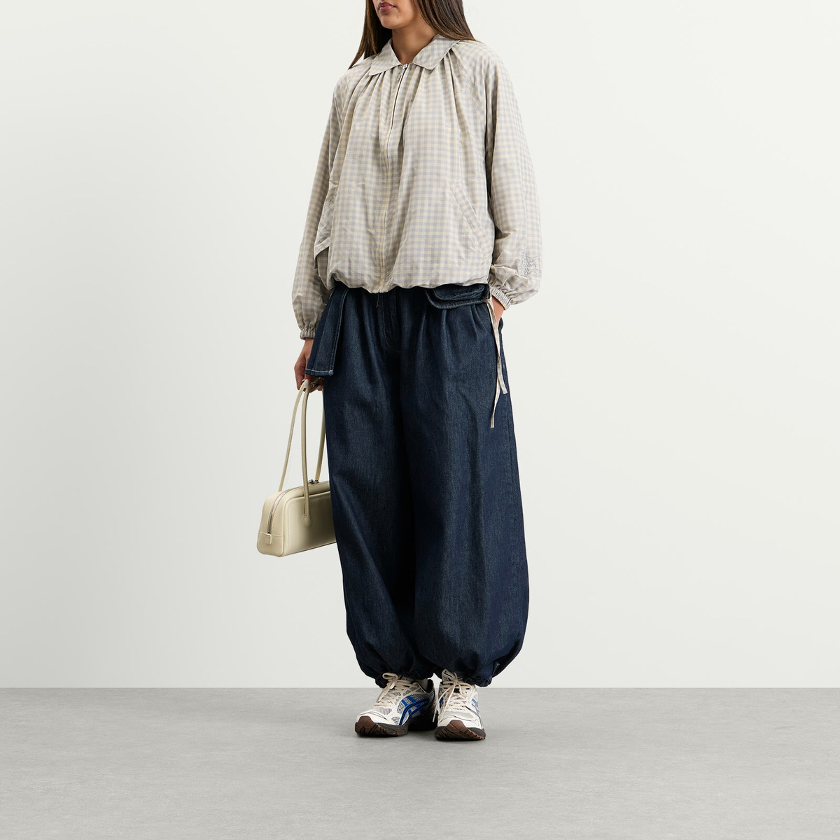 Damson Madder Women's Lailah Lightweight Bomber Jacket in Oyster