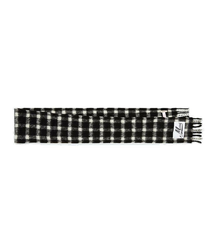Photo: Marni Checked wool-blend scarf