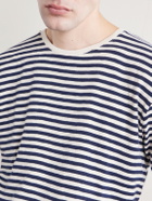 Folk - Striped Slub Cotton-Jersey T-Shirt - Neutrals