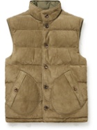 Ralph Lauren Purple label - Mardell Reversible Quilted Suede and Shell Down Gilet - Green