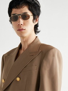 Fendi - O'Lock Aviator-Style Gold-Tone Sunglasses