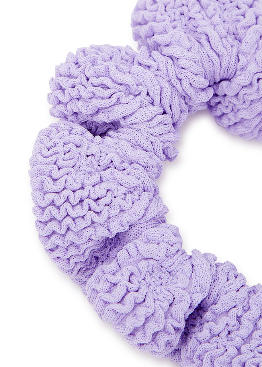 Hunza G Seersucker Scrunchie, Srunchie, Lilac