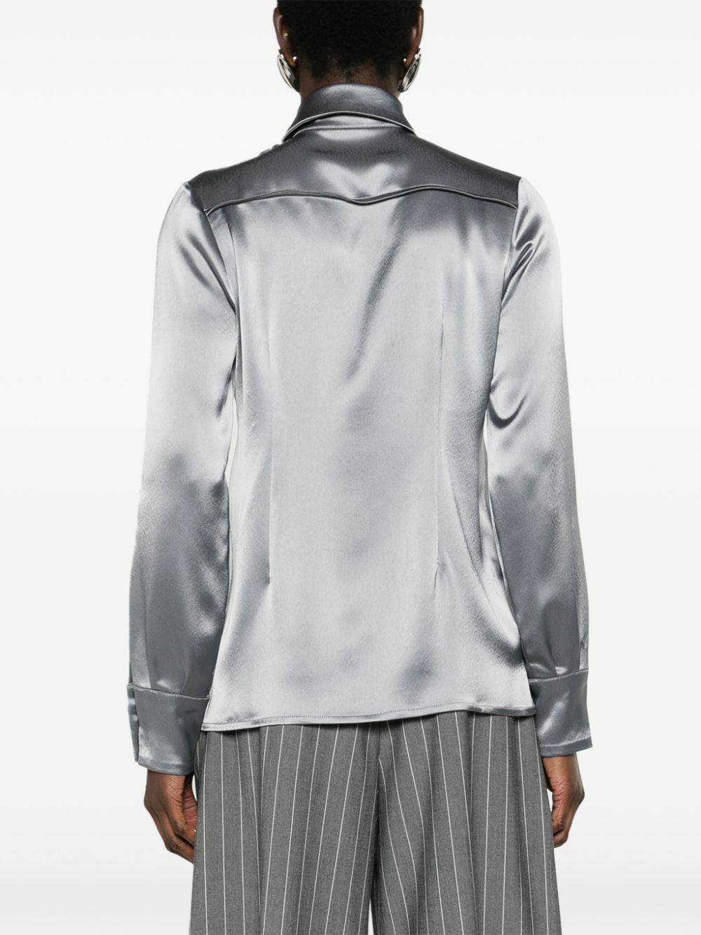 Sinead O'Dwyer Grey Pyjama Satin Shirt