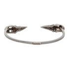 Emanuele Bicocchi Silver Skull Horn Bracelet