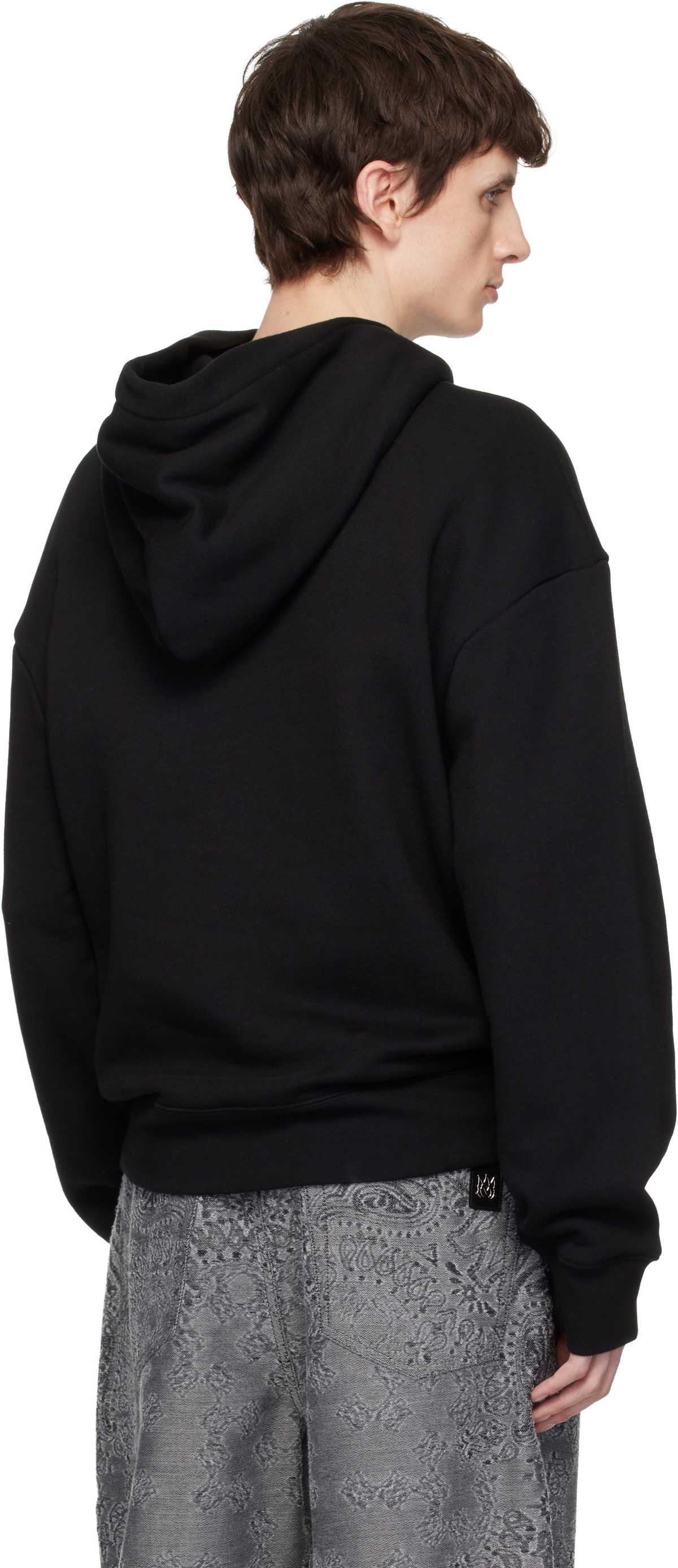 AMIRI Black 'Chateau AMIRI' Tonal Oversized Hoodie