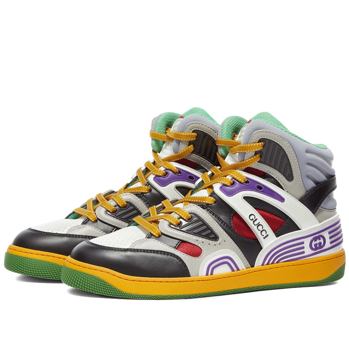 Photo: Gucci Men's Basket Sneakers in Multi