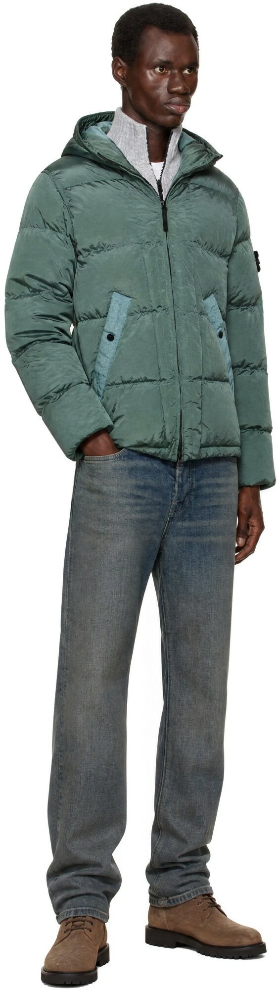 Stone Island Green 4100019 Nylon Metal Down Jacket
