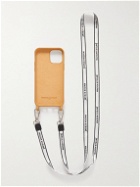 Maison Kitsuné - Logo-Print PVC iPhone 12 Pro Case with Lanyard