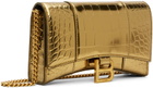 Balenciaga Gold Croc Hourglass Bag