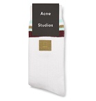 Acne Studios - Striped Stretch Cotton-Blend Socks - Men - White