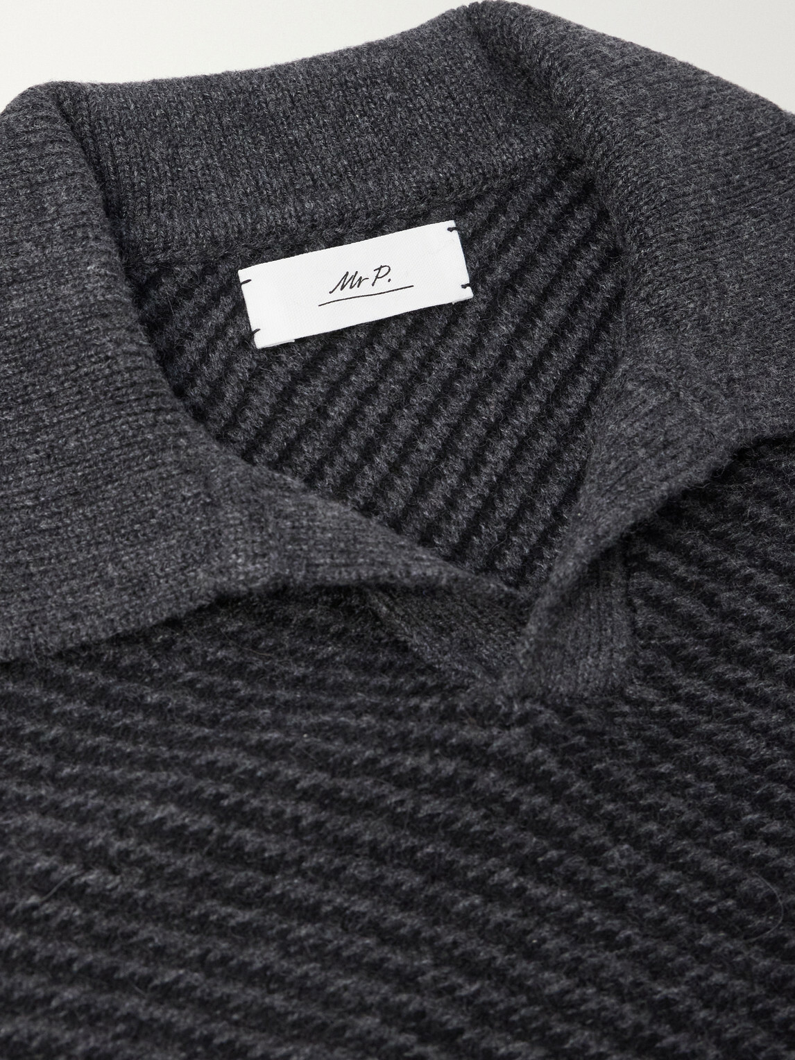 Mr P. - Wool Polo Sweater - Black