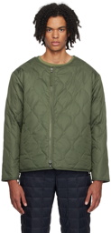 TAION Khaki Zip Reversible Down Jacket