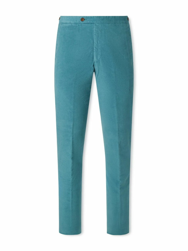 Photo: Sid Mashburn - Juniper Stretch Cotton-Moleskin Trousers - Blue