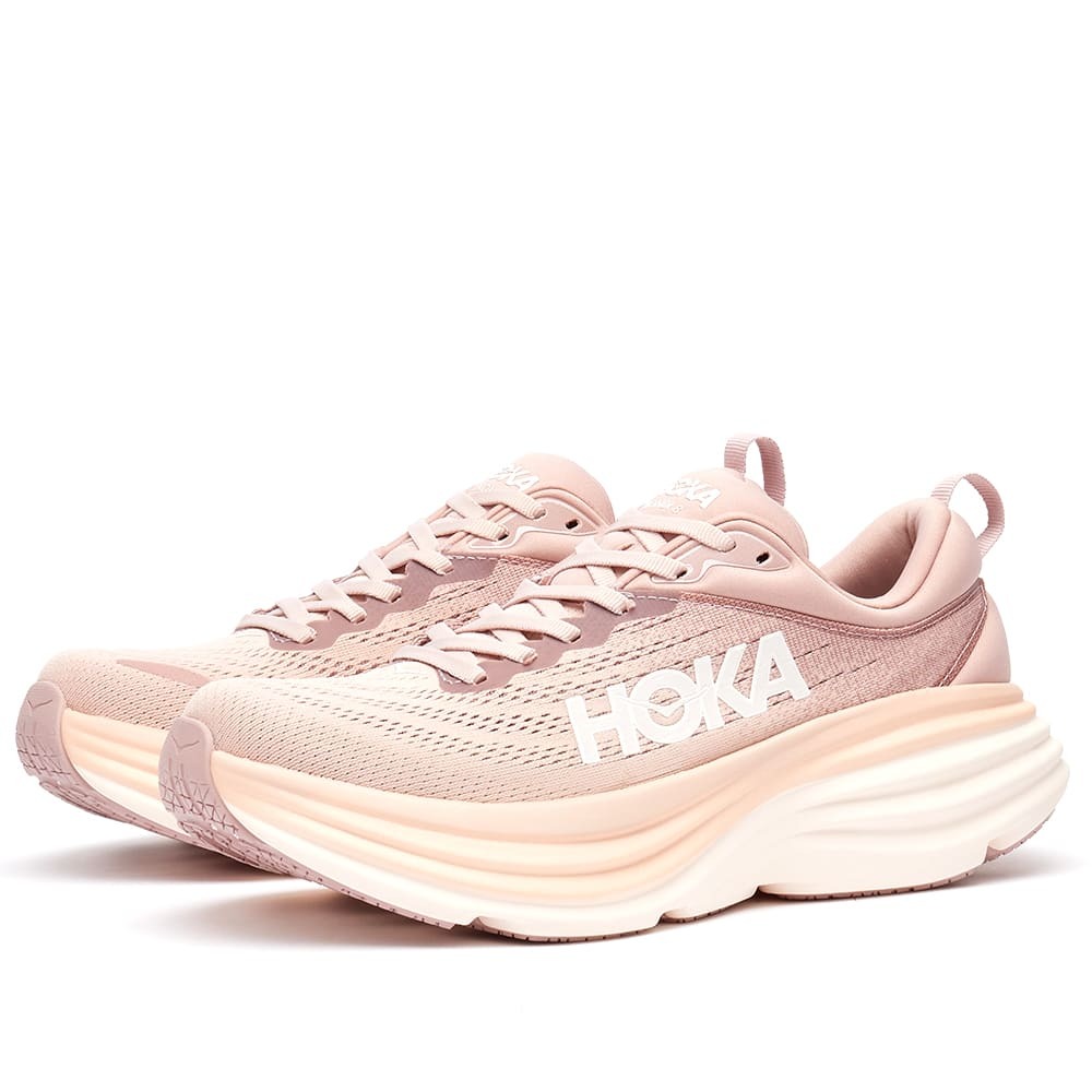 Hoka one one women s w bondi 8 sneakers in pale mauve peach whip hoka
