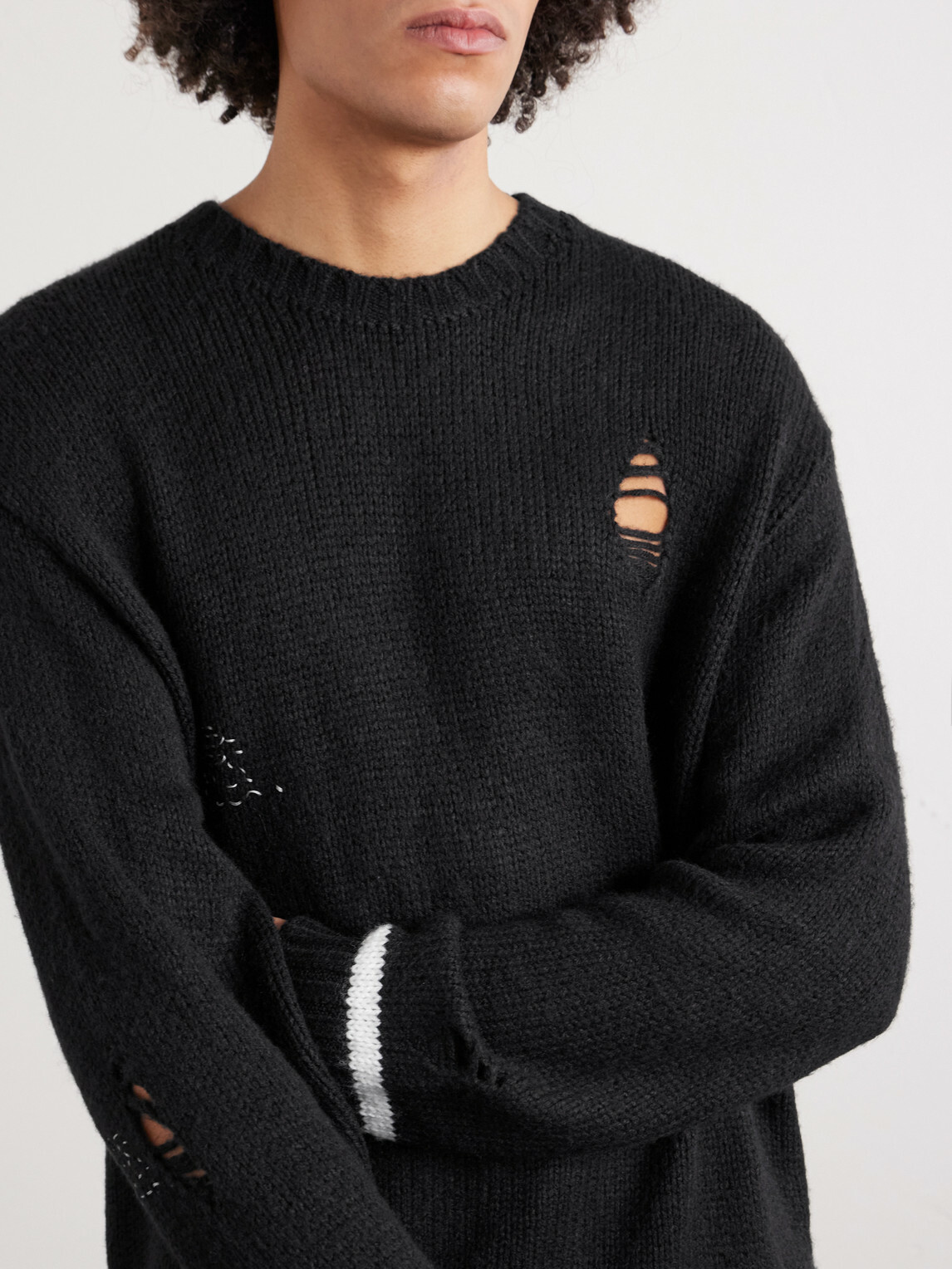 Neighborhood - Savage Embroidered Woven Sweater - Black