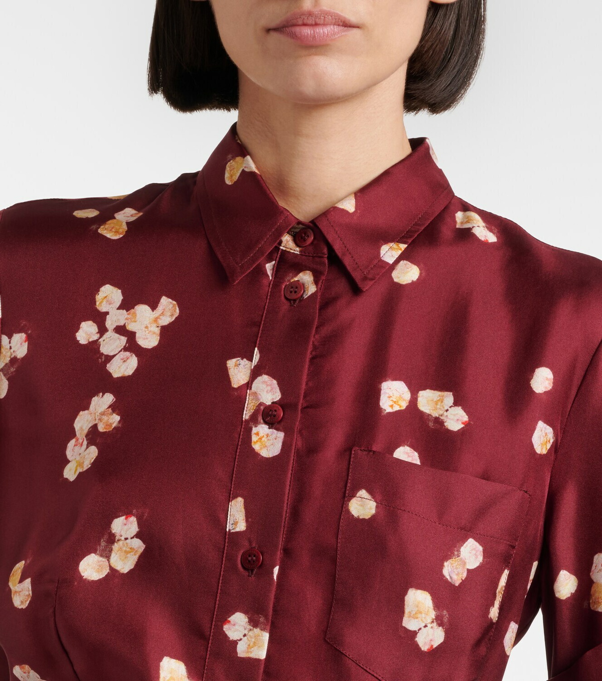 Altuzarra Printed belted silk shirt dress