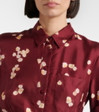 Altuzarra Printed belted silk shirt dress