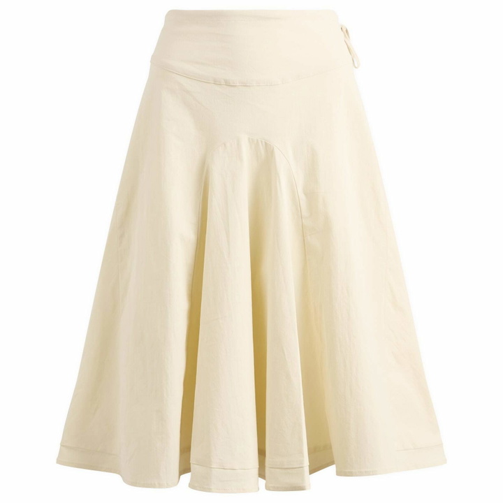 Photo: Peachy Den Women's Missy Midi Skirt Presented by END. in Parchment