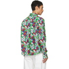 Marni Blue Pop Flowers Print Shirt