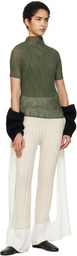 ISSEY MIYAKE Khaki Chiffon Twist 3 T-shirt
