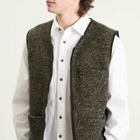 Kestin Men's Bute Vest in Moss Herringbone Wool