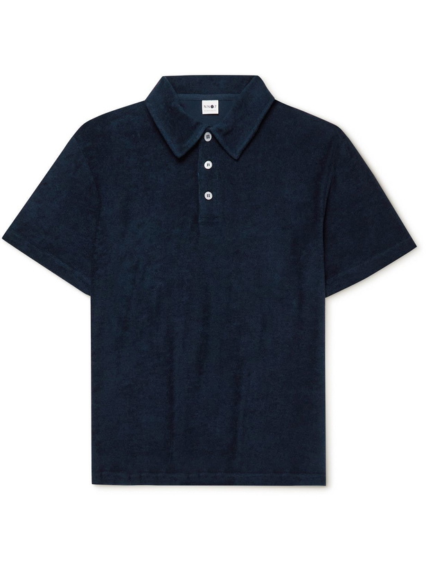 Photo: NN07 - Joey Cotton-Terry Polo Shirt - Blue