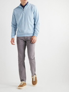 Peter Millar - Crown Stretch Cotton and Modal-Blend Half-Zip Sweatshirt - Blue