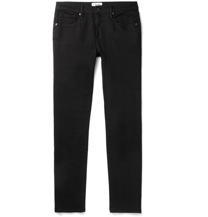 Photo: FRAME - L'Homme Skinny-Fit Stretch-Denim Jeans - Black