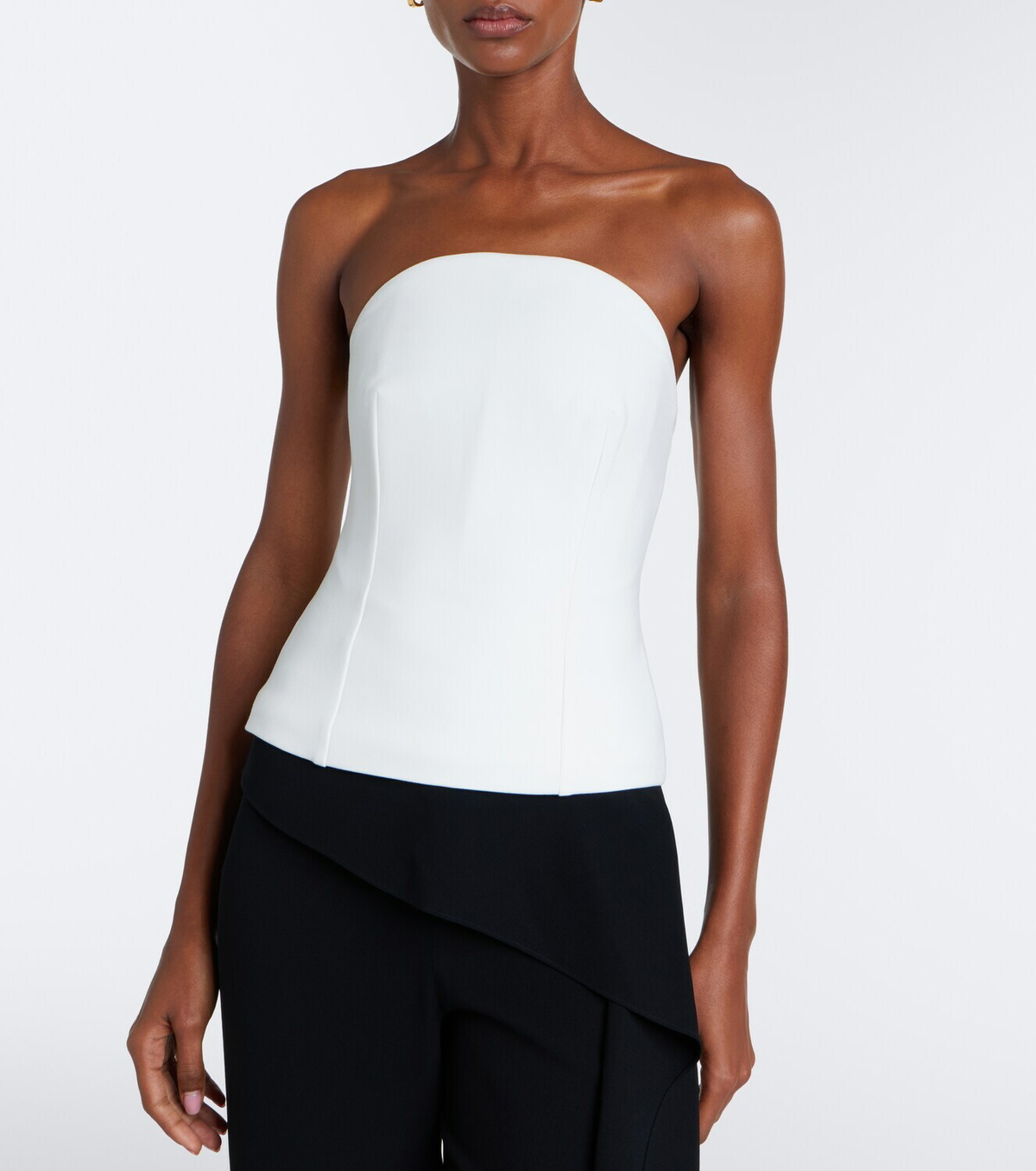 Roland Mouret Scarf-detail crêpe corset top