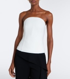 Roland Mouret Scarf-detail crêpe corset top