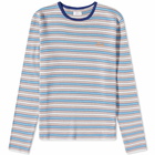 ERL Striped Logo Crew Knit in Blue