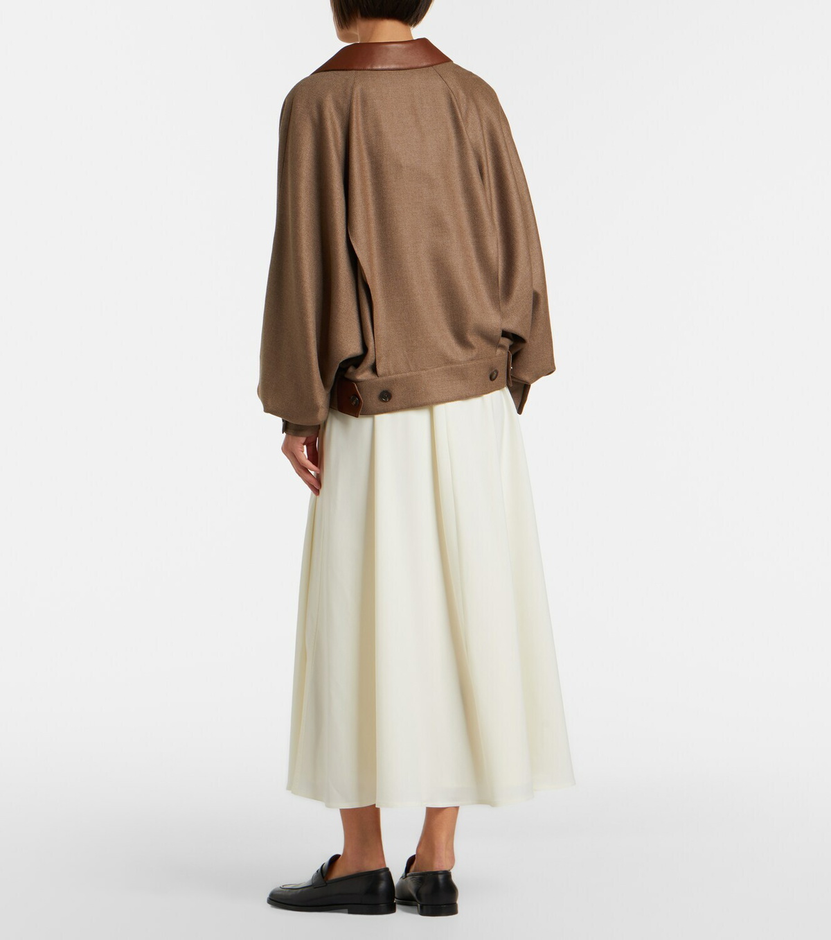 Ralph Lauren Collection Kenzie wool-blend midi skirt