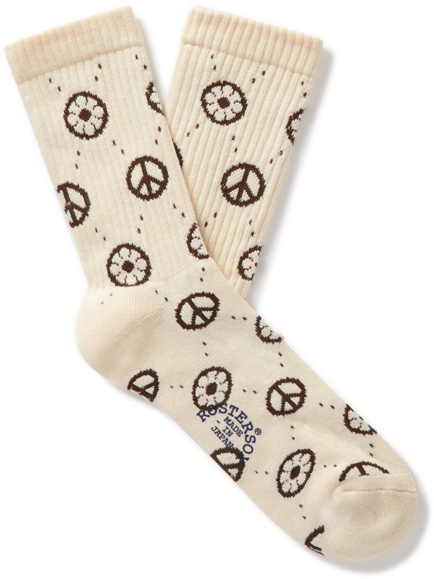 Photo: Rostersox - Intarsia Ribbed Cotton Socks