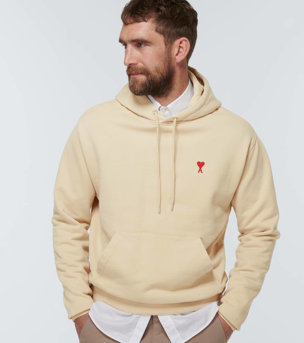 Ami Paris Ami de Coeur cotton jersey hoodie