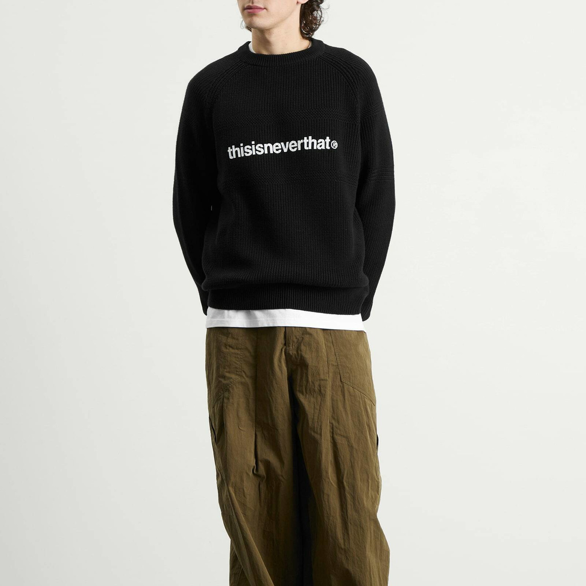 thisisneverthat Men's T-Logo Knit Jumper in Black