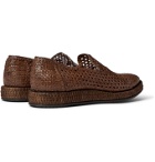 Dolce & Gabbana - Woven Leather Loafers - Brown