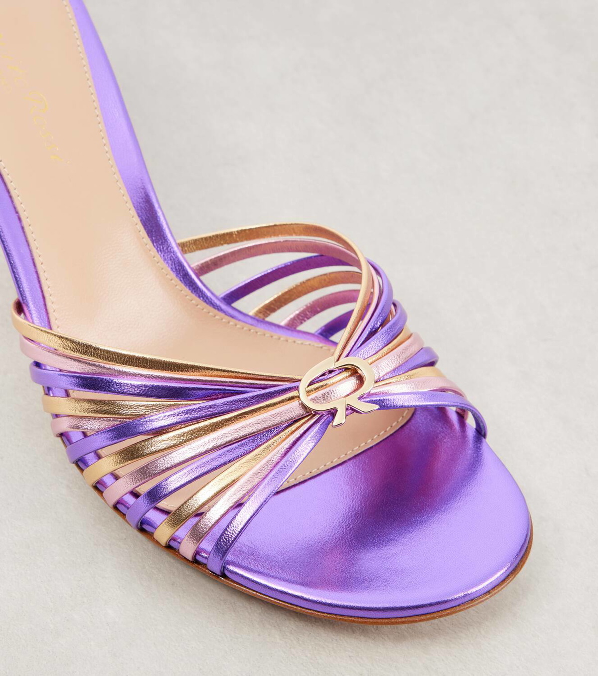 Gianvito Rossi 70 metallic leather mules