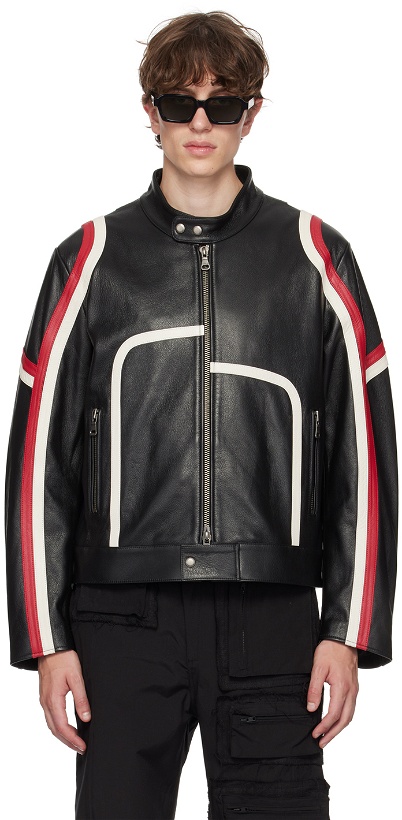 Photo: Andersson Bell Black Paneled Leather Jacket