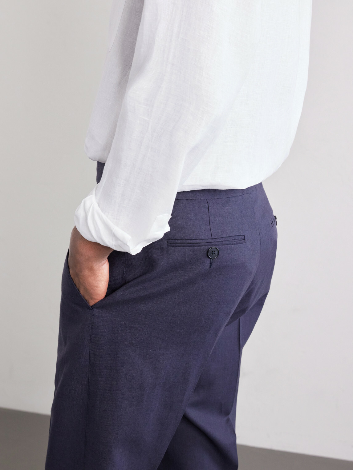 Zegna - Straight-Leg Linen-Twill Trousers - Blue