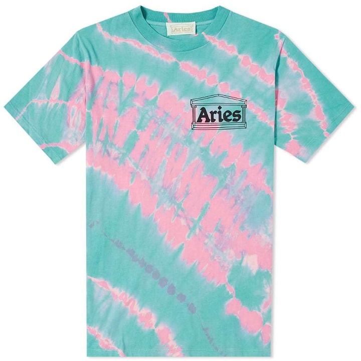 Photo: Aries Temple Chest Logo Tie Dye Tee Pink