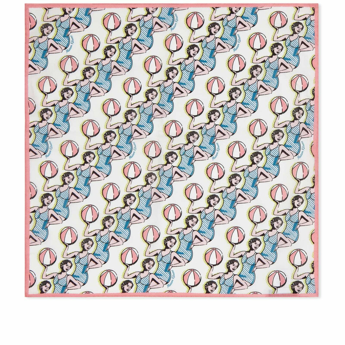 Maison Kitsuné Women's Dancing Girls Scarf in Multico Design