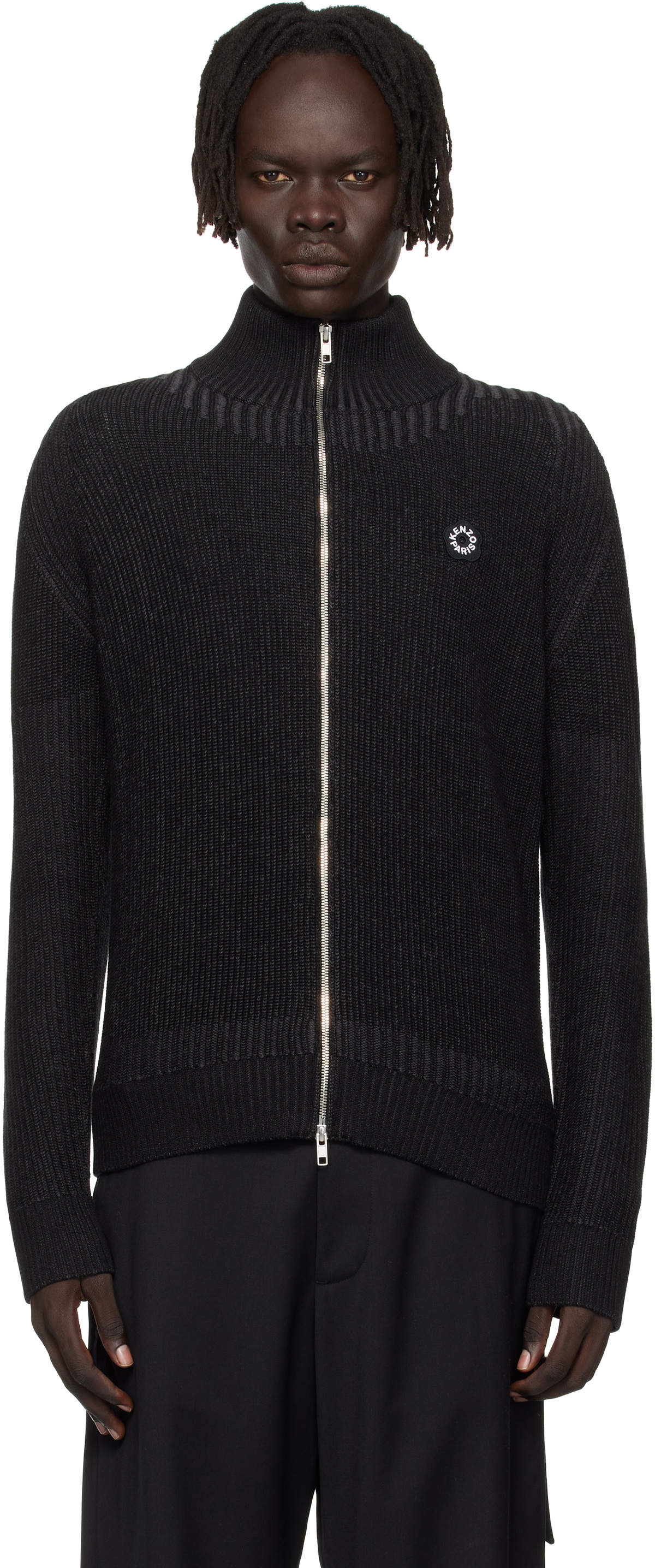 Kenzo Black Kenzo Paris 'Boke Flower 2.0' Zipped Cardigan