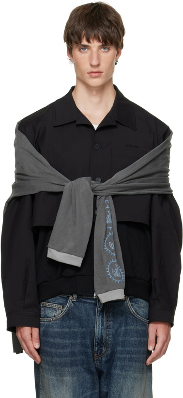 Photo: We11done Black Layered Blouson Jacket