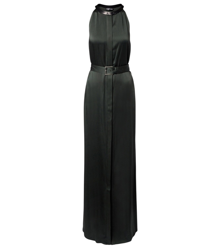 Photo: Tom Ford Belted satin crêpe halterneck gown