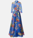 Carolina Herrera Floral silk organza gown