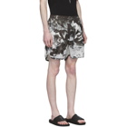 Rick Owens Drkshdw Black and White Dolphins Shorts