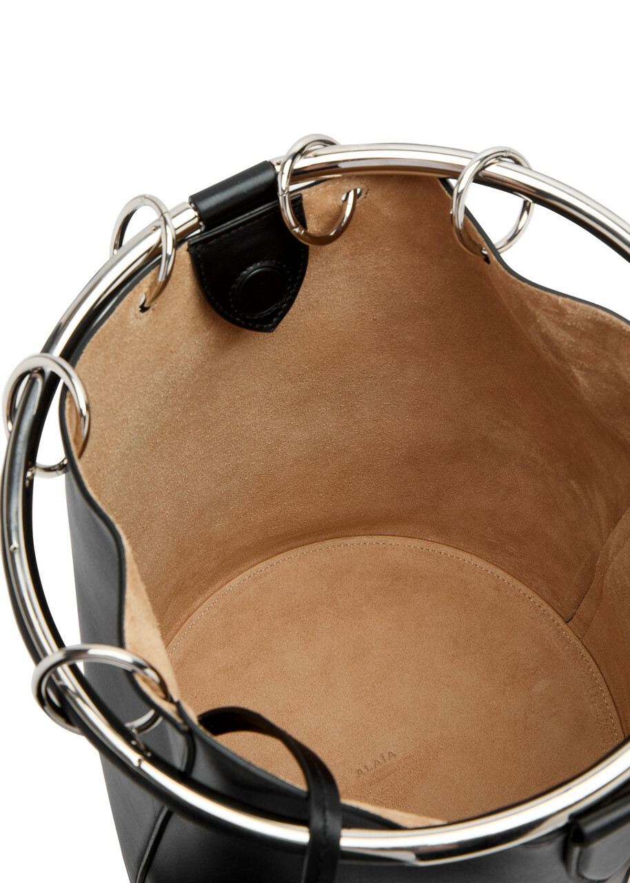 Alaïa Ring Large Leather Bucket bag - Black - One Size ALAÏA