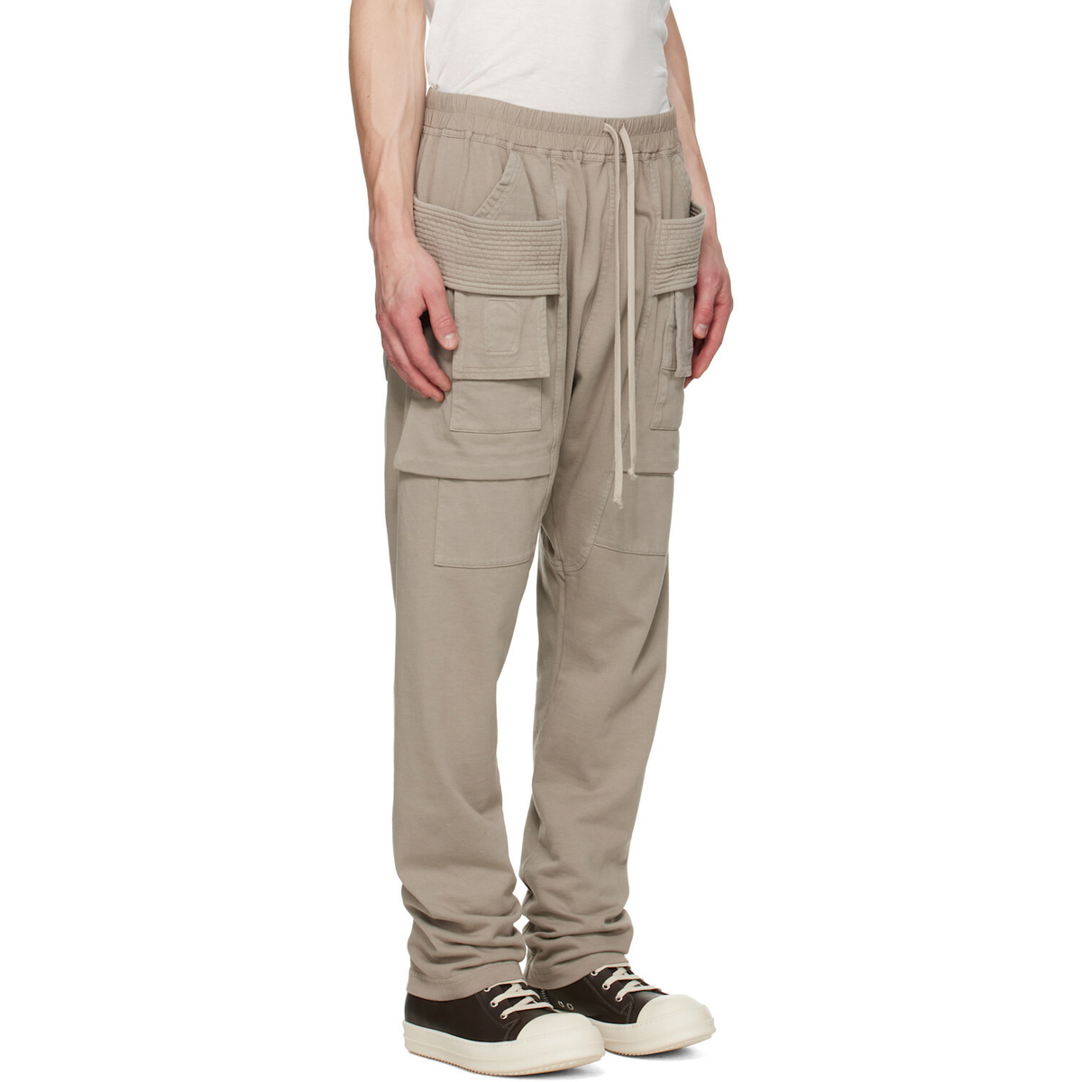 Rick Owens DRKSHDW Gray Tower Creatch Cargo Drawstring Pants