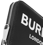 Burberry - Logo-Print Leather Zip-Around Wallet - Black